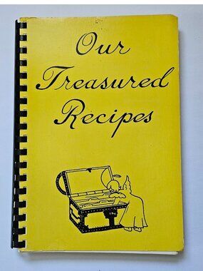 Vintage Our Treasured Recipes Church Ladies Club Evansville IN spiralbound cook